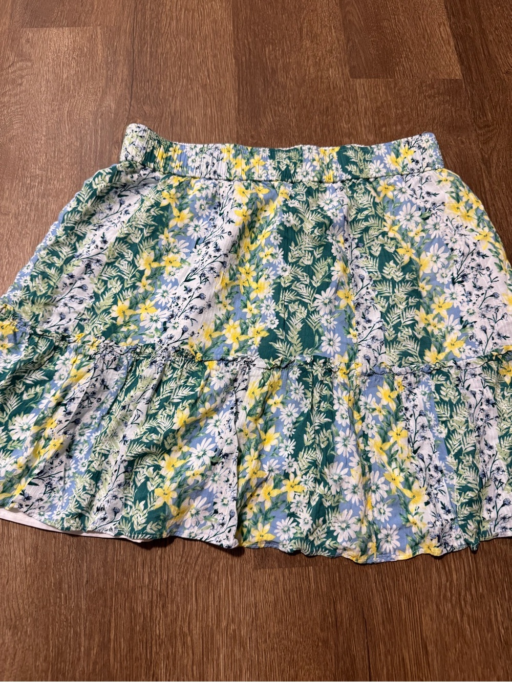 LOFT Skirt Floral Multicolor Cottage Core Size M